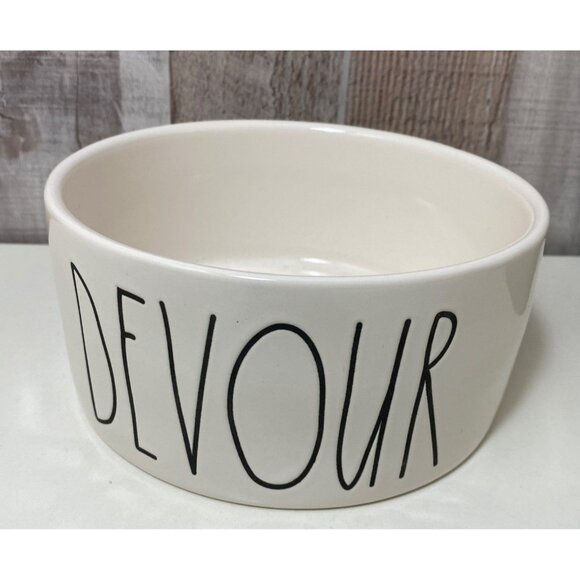 Rae Dunn Other - Rae Dunn Dog Bowl "DEVOUR" Ceramic 6" NEW‎ WITH OUT TAGS!